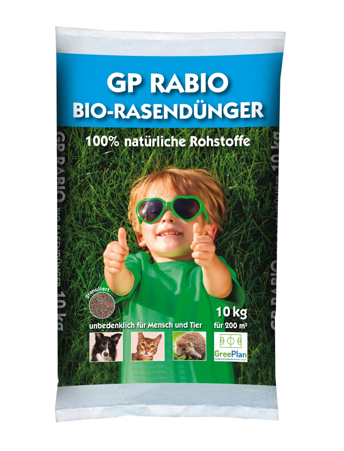 Nawóz do trawników bio 100% Naturalny GP Rabio Bio-Rasendünger 10kg