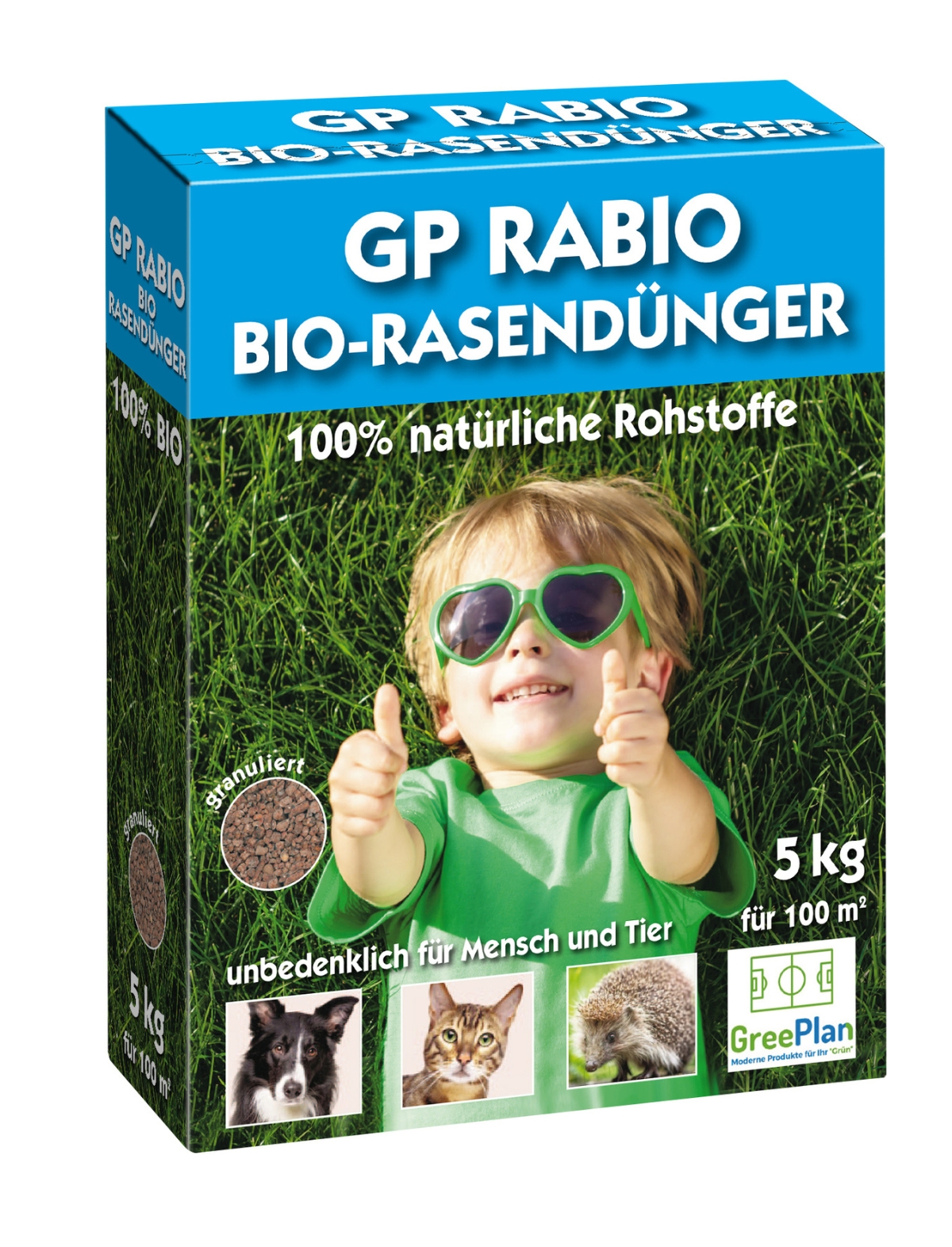 Nawóz do trawników bio 100% Naturalny GP Rabio Bio-Rasendünger 5kg